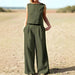 Women's 2-piece Minimalist Solid Color Casual Pants And Vest Set