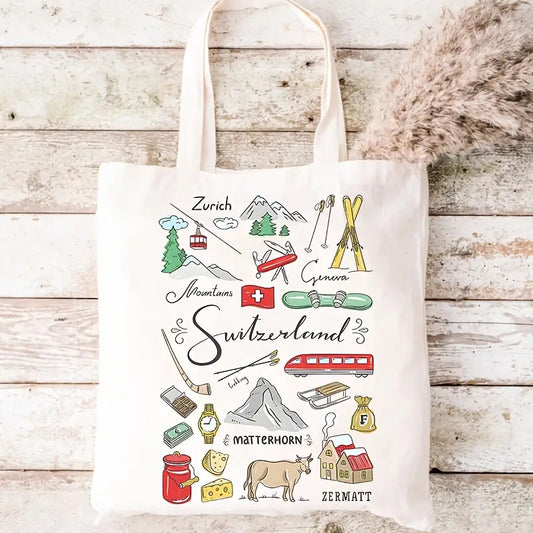 Printed Canvas Casual Fashion tote bag
