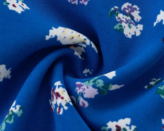 Floral Tie-neck Slip Retro Seaside Vacation Style Dress
